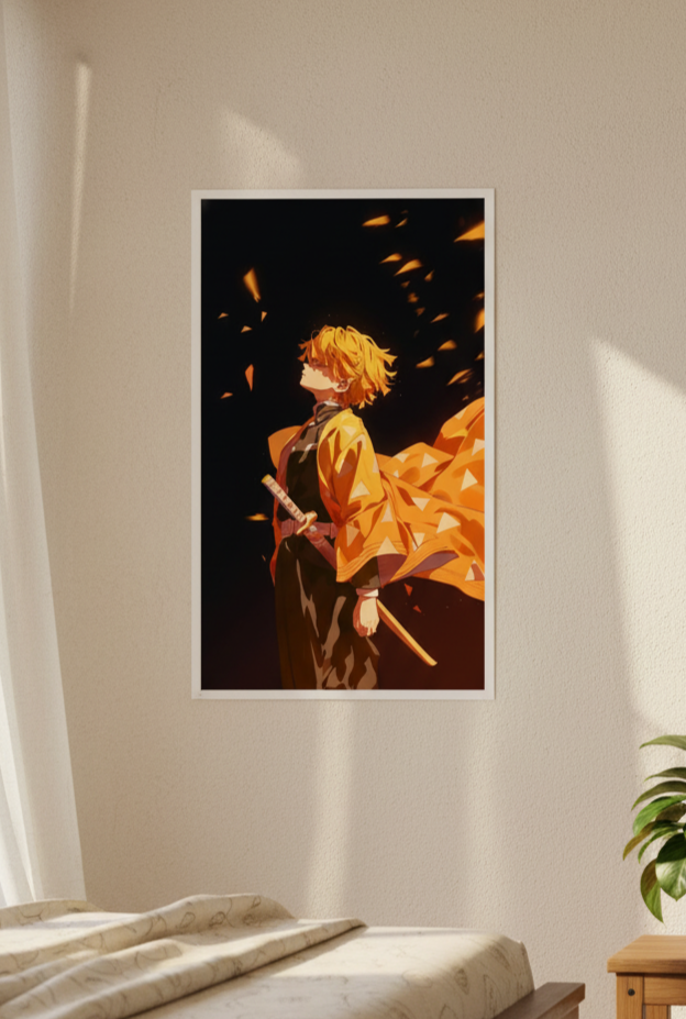 Zenitsu wall poster | Demon slayer anime