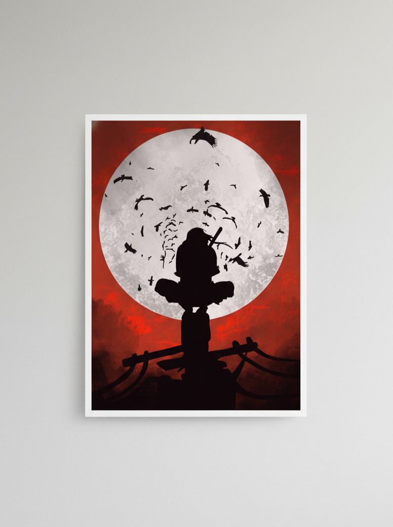 Itachi Uchiha moon poster | Naruto anime