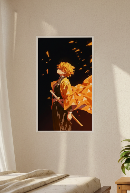 Zenitsu wall poster | Demon slayer anime