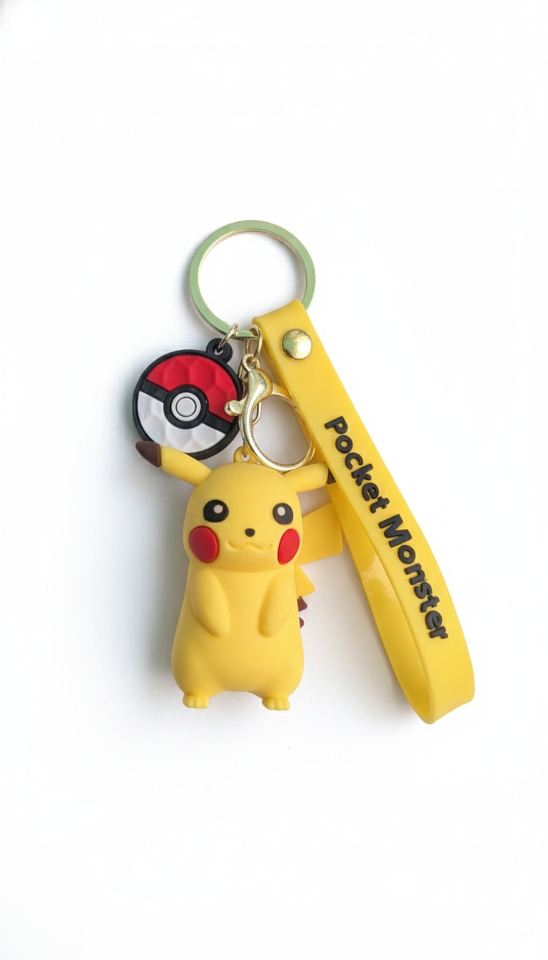 Cute Pikachu 3D pokemon keychain