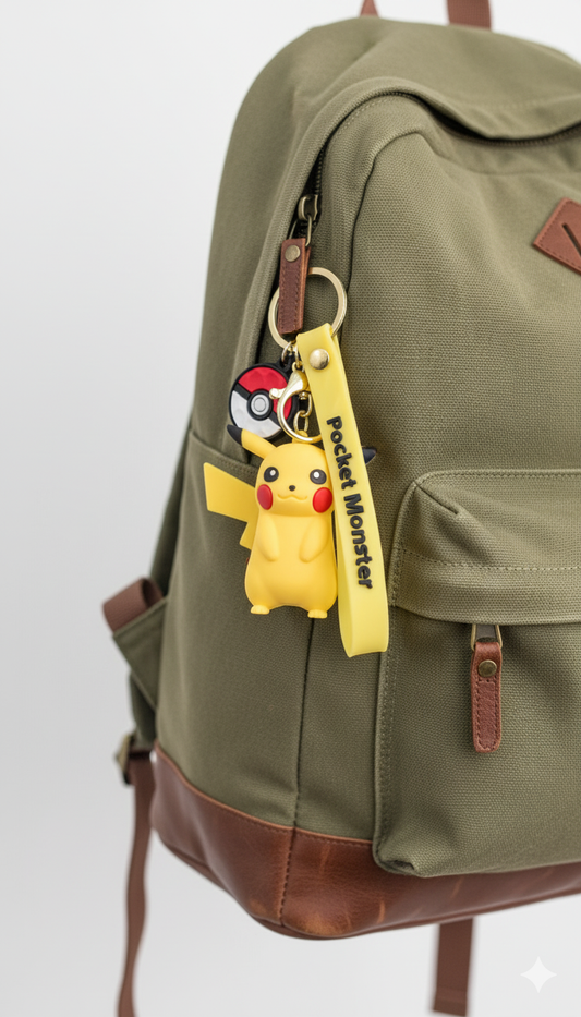 Cute Pikachu 3D pokemon keychain